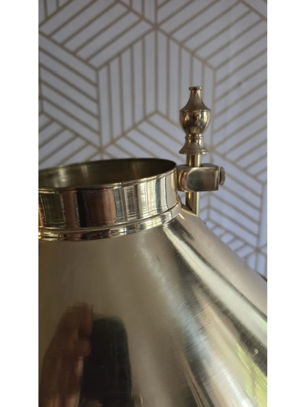 Vintage Paris Istanbul Orient Express Brass & Glass Clawfoot Lamp Adjustable